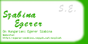 szabina egerer business card